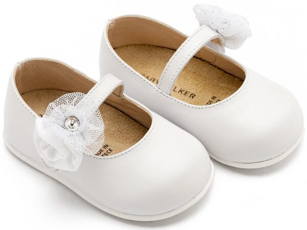 Παπούτσι μπαλαρίνα Βάπτισης κορίτσι BABYWALKER