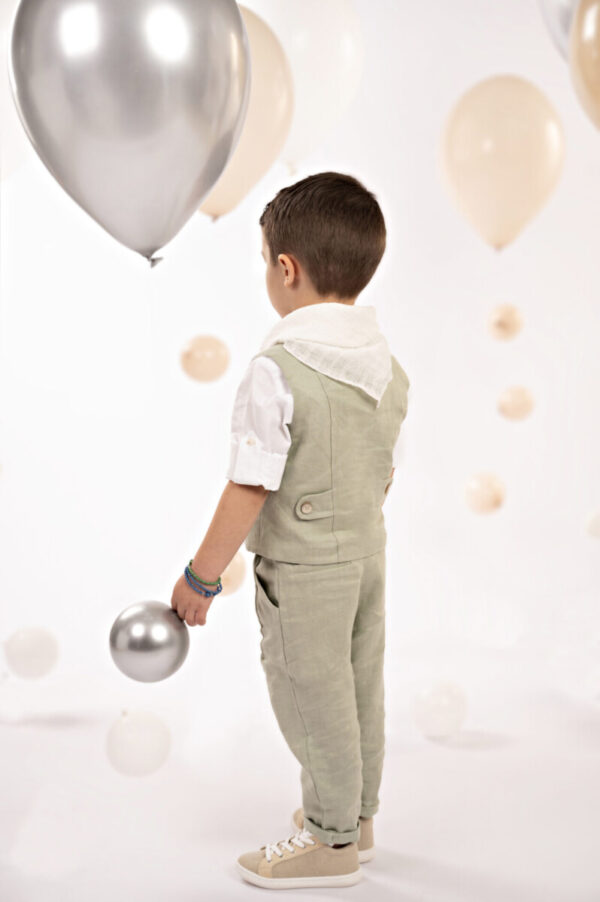 Κοστούμι Λινό σετ βάπτισης αγόρι της Babybloom - Image 3
