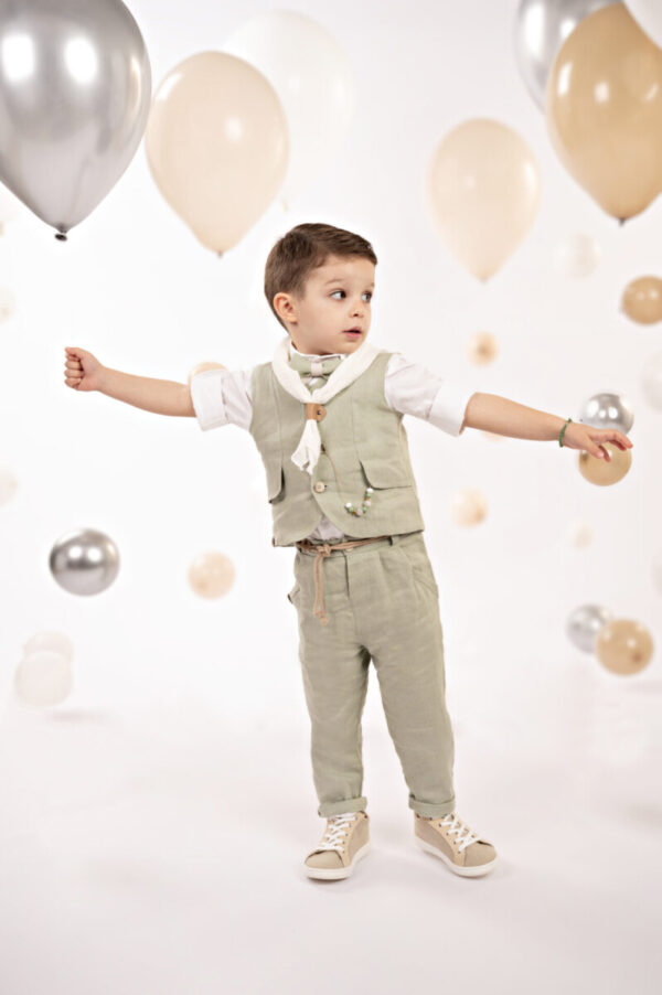 Κοστούμι Λινό σετ βάπτισης αγόρι της Babybloom - Image 5