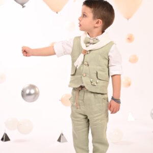 Κοστούμι Λινό σετ βάπτισης αγόρι της Babybloom
